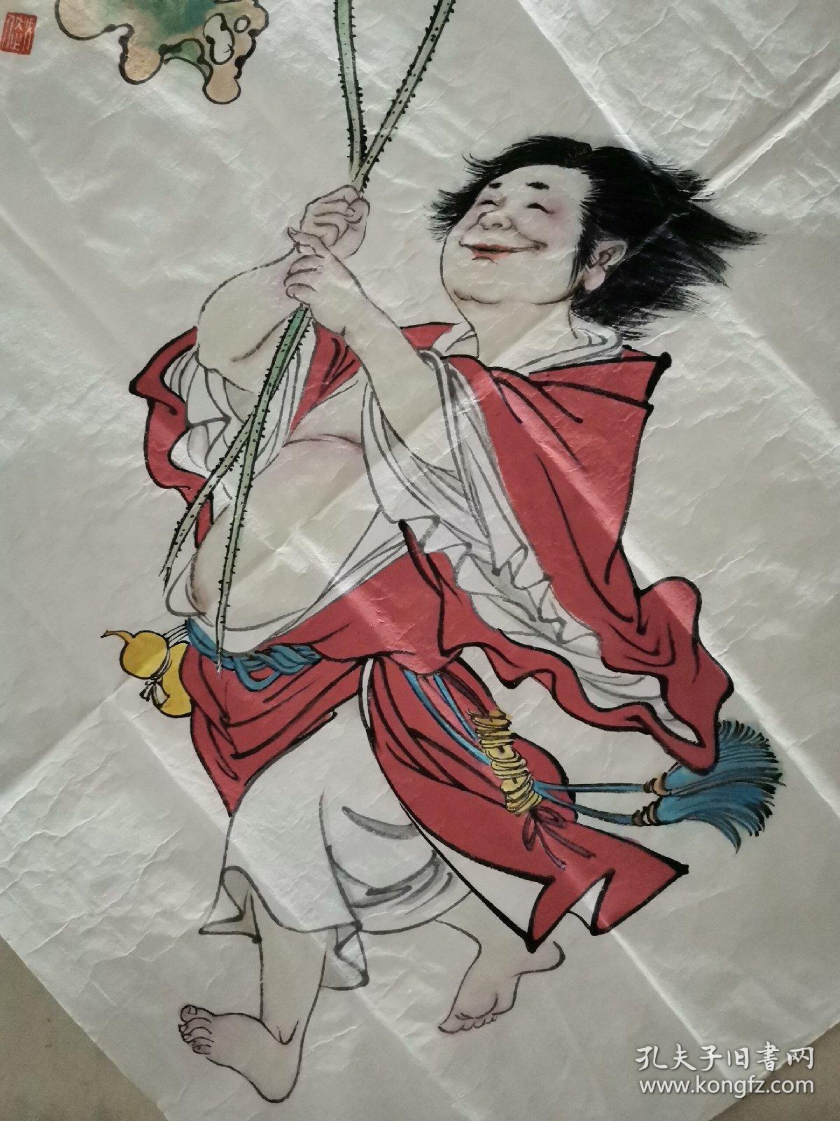 周一新人物小品45x45,卖1500元