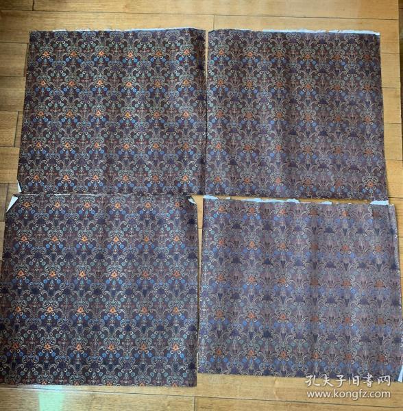 裱画老材料宋锦4件5850cm4