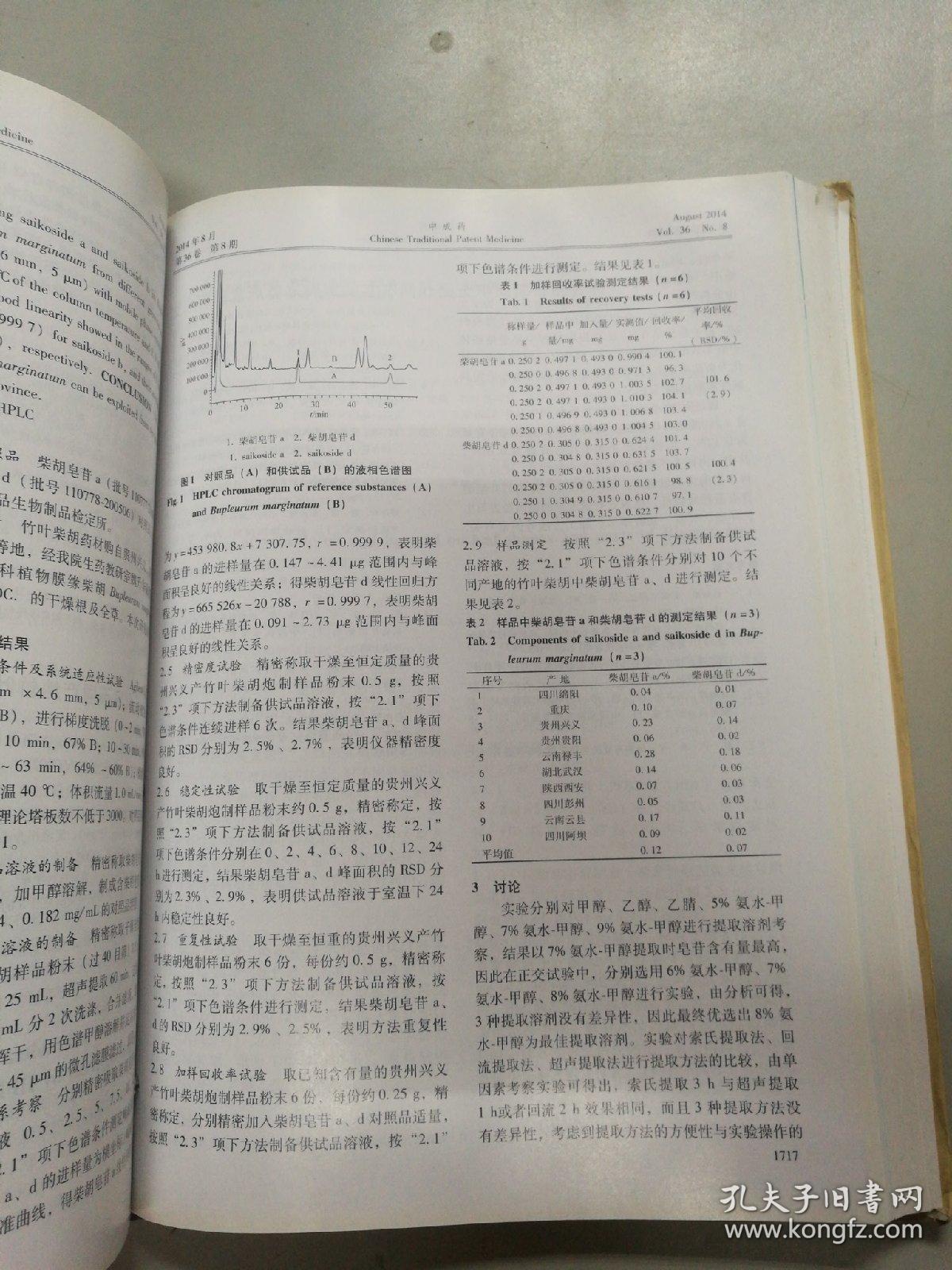 中成药(第36卷 第7-9期 2014)_中成药杂志编辑部_孔夫子旧书网