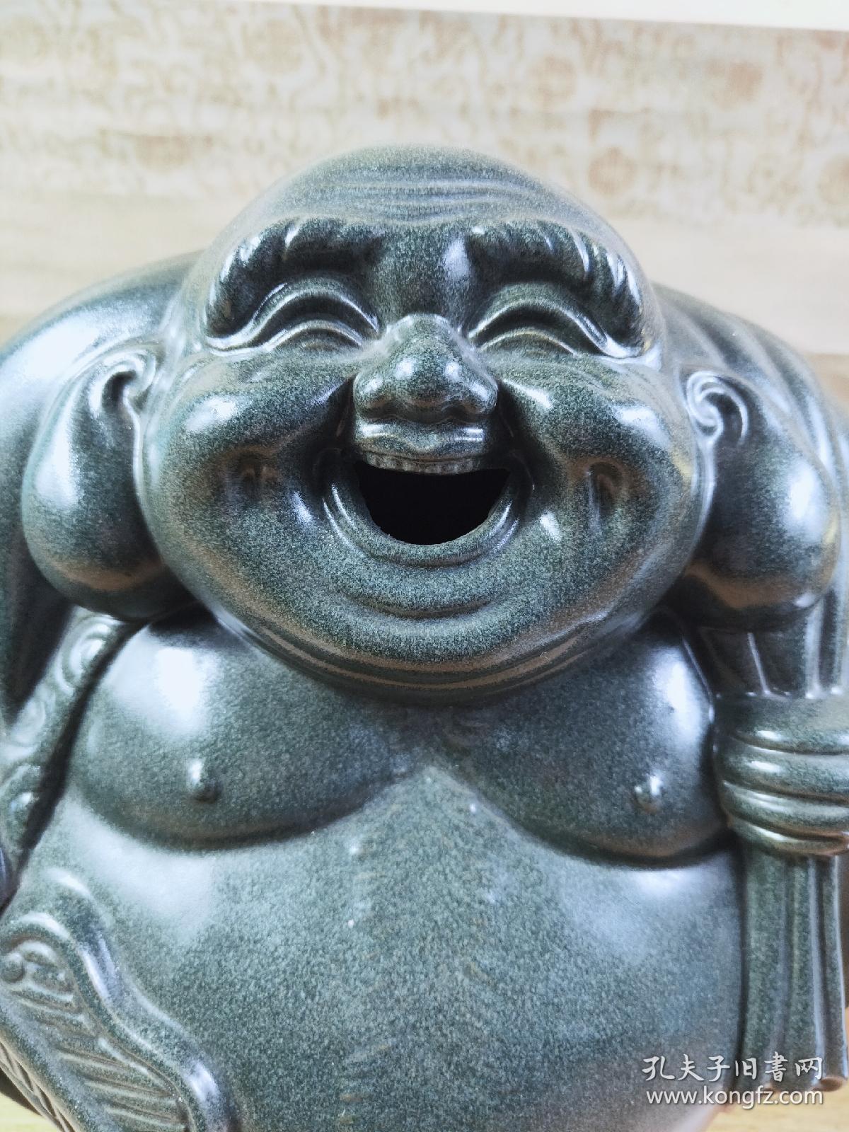 布袋和尚弥勒佛布袋尊七福神摆件坐像 很大型,高28cm,肚围最大处,周径