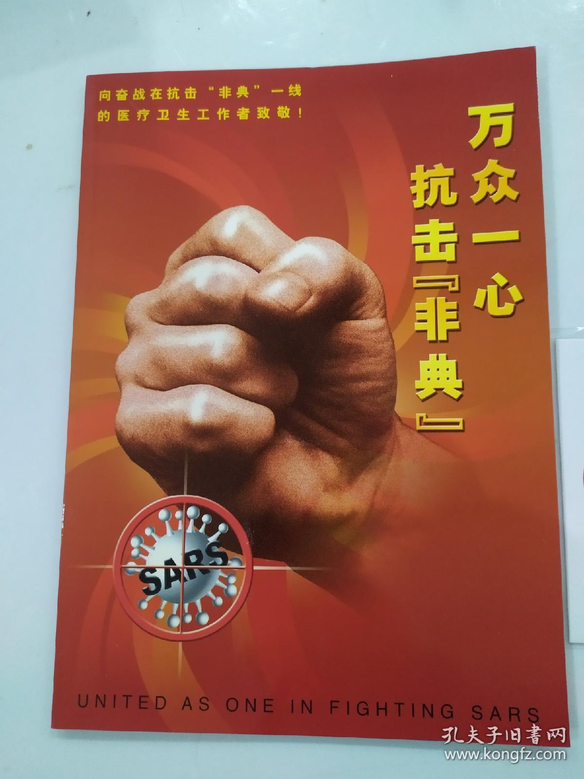 万众一心抗击非典小版张12枚首日封