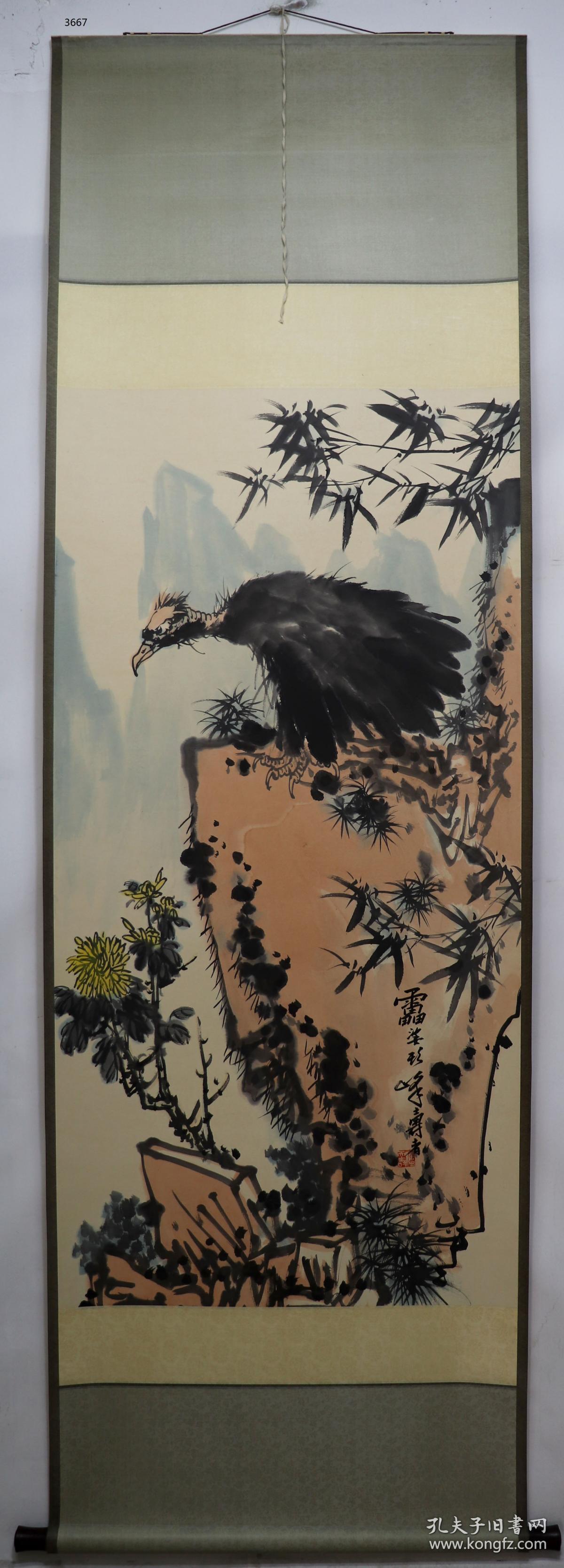 清风阁画廊-著名书画家-潘天寿-花鸟(纯手绘-立轴 3667