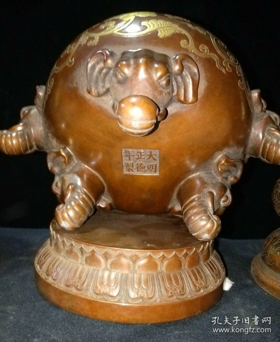 紫铜鎏真金五供,总重46.95公斤 代理转图可以加价,运费自理.