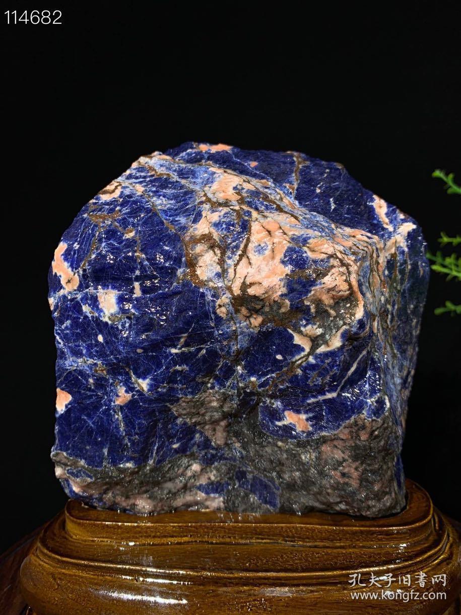 蓝纹石 天然原矿摆件