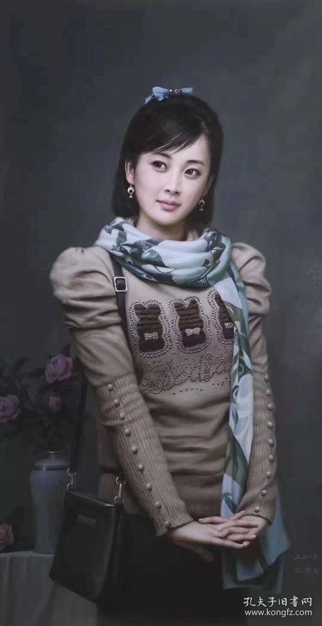 郭鸿雁老师油画作品写生美女写实油画无现货可定制