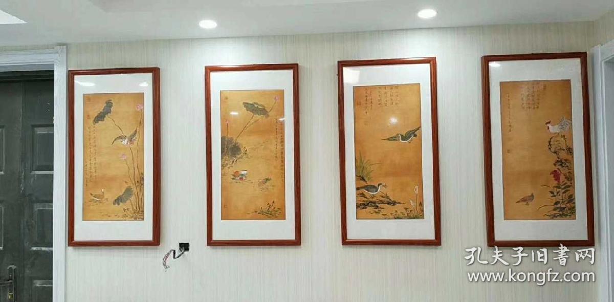 马逸飞小品 四条屏真迹画心单幅尺寸70×34厘米*4幅一套只需310包邮