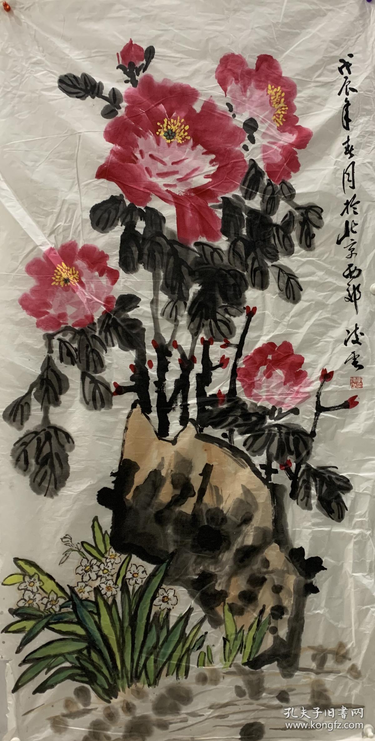 写意花鸟画家李凌云上海画家严荣镇敬老院写意作品上海画家富华简介