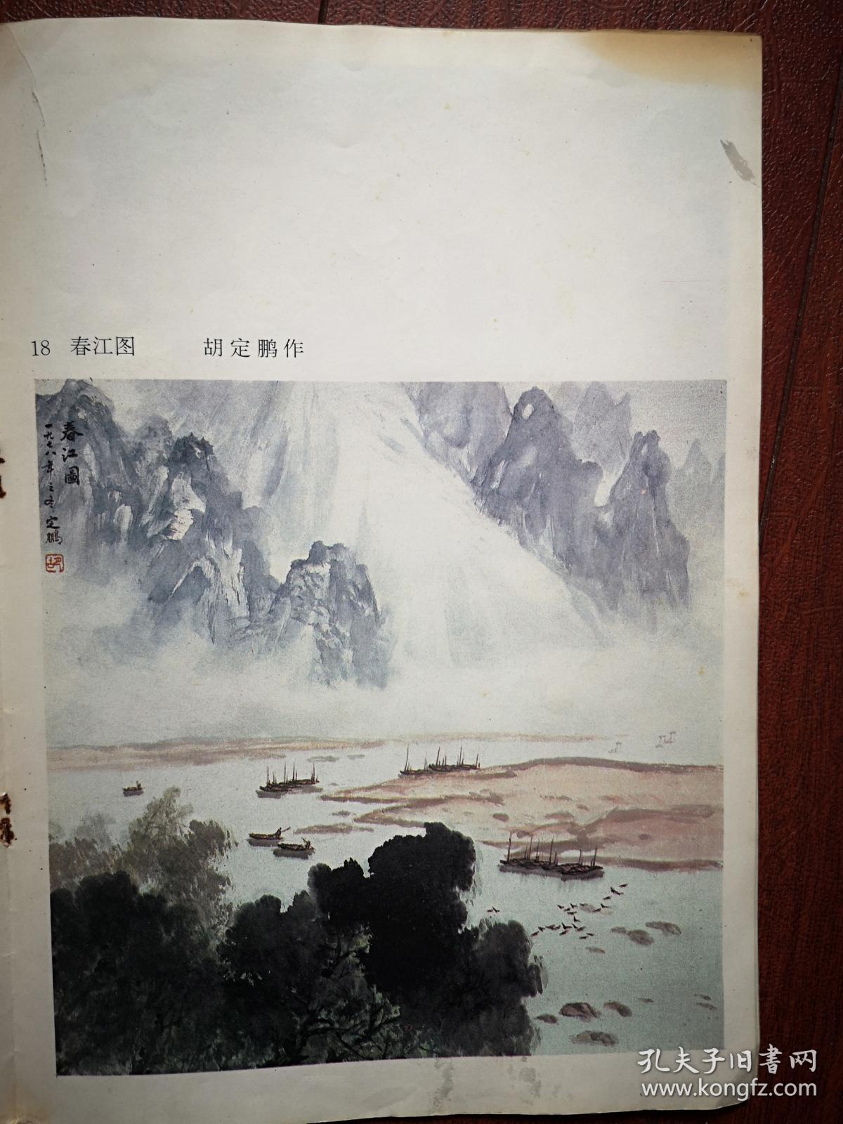 彩版美术插页,胡定鹏国画《春江图》,陈庆奎国画《漓江雨》,杨育智