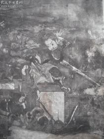 著名版画家王连敏铜版画 《三国英豪赵子龙》 一幅