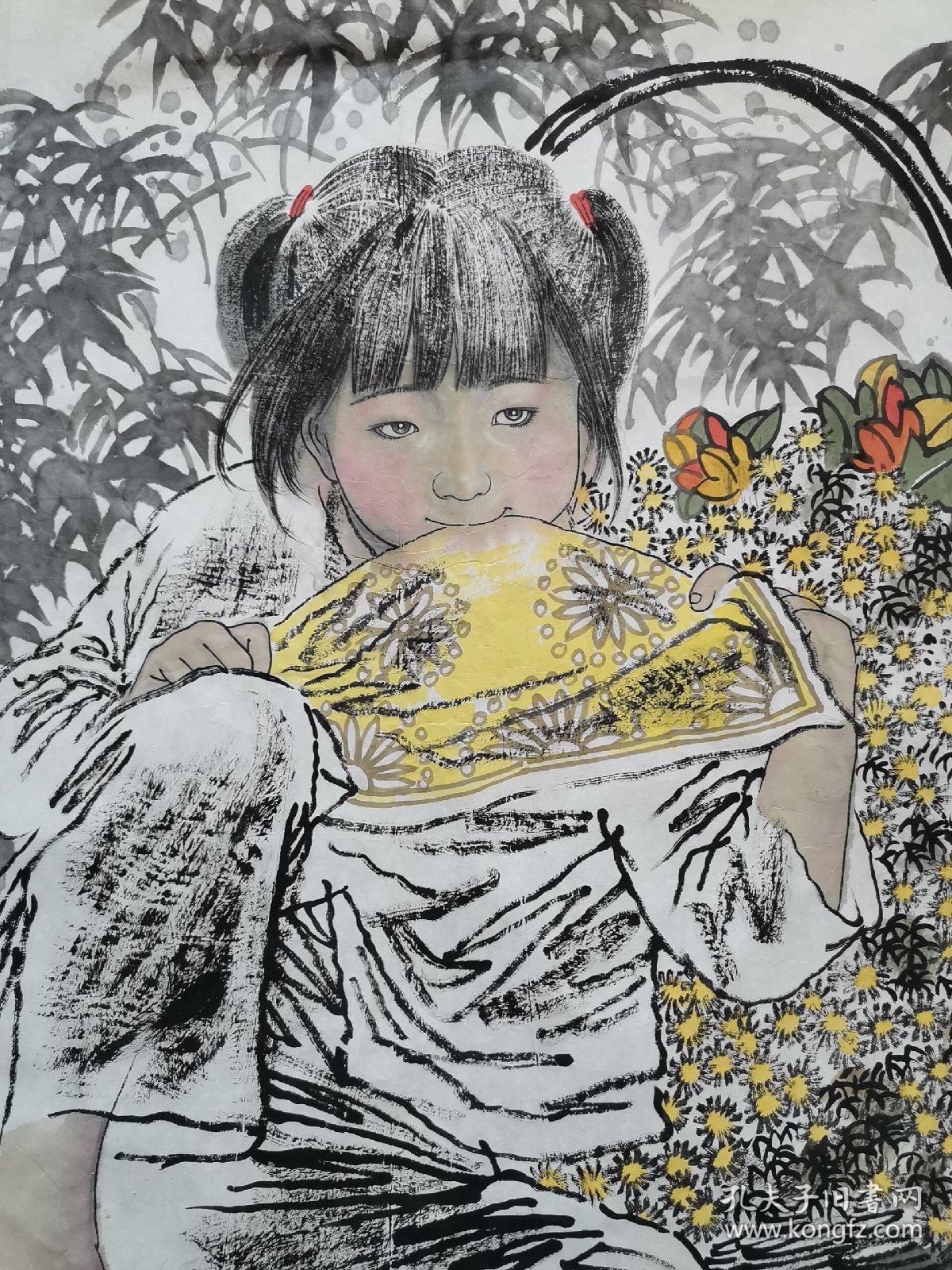 王有政斗方人物,尺寸:68x68,售价5800元