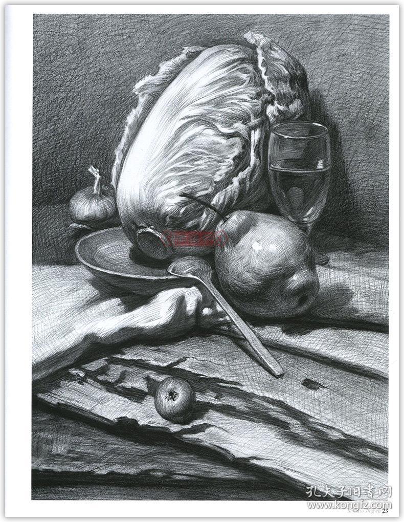 学海轩临本素描静物强化版赵锦杰实物照片步骤解析铅笔素描绘画书籍高