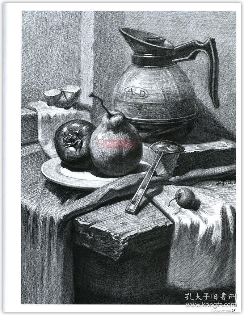 赵锦杰 实物照片步骤解析铅笔素描绘画书籍高艺考美术自学入门教程