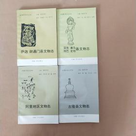 西藏文物志丛书：萨迦谢通门县文物志，亚东岗巴康马定结县文物志，阿里地区文物志，吉隆县文物志  四本合售