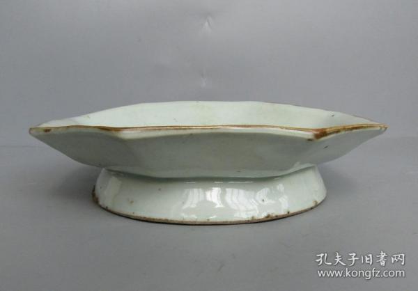 民国白瓷八角大盘