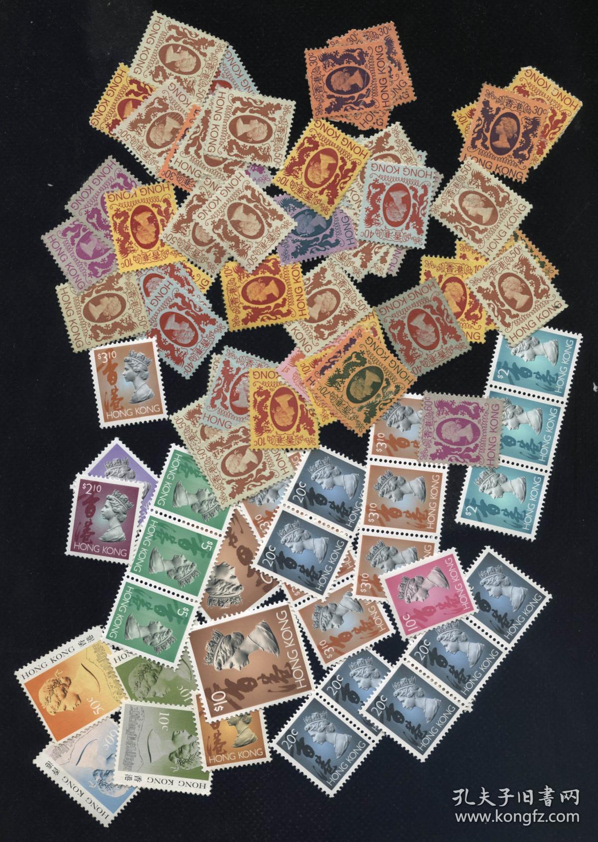 香港邮票新约87枚 女王