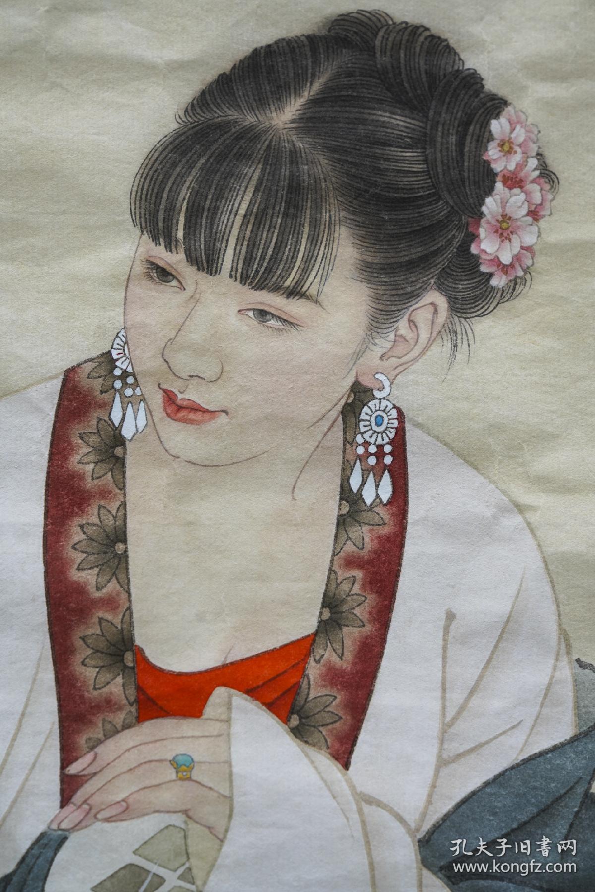 范向辉人物工笔真迹高清拍摄