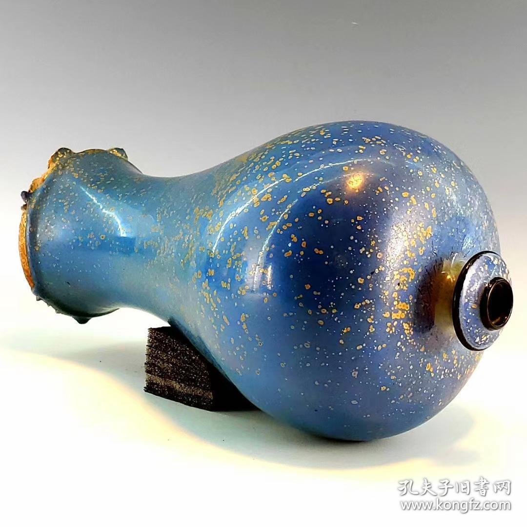 宋钧窑系金斑梅瓶老货收藏