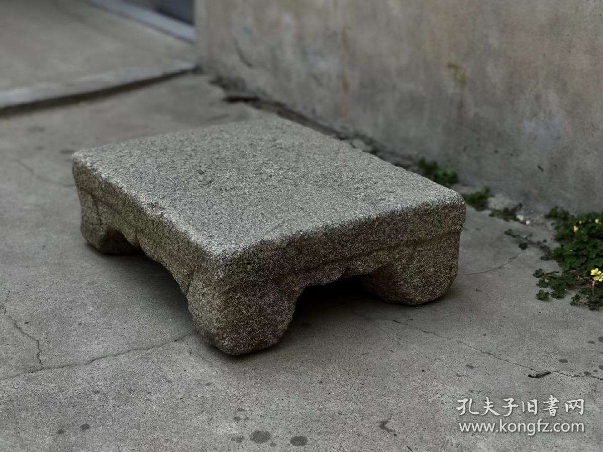 明代石桌茶台,老青石 尺寸45/35/14 四面壶门,古朴大气上档次