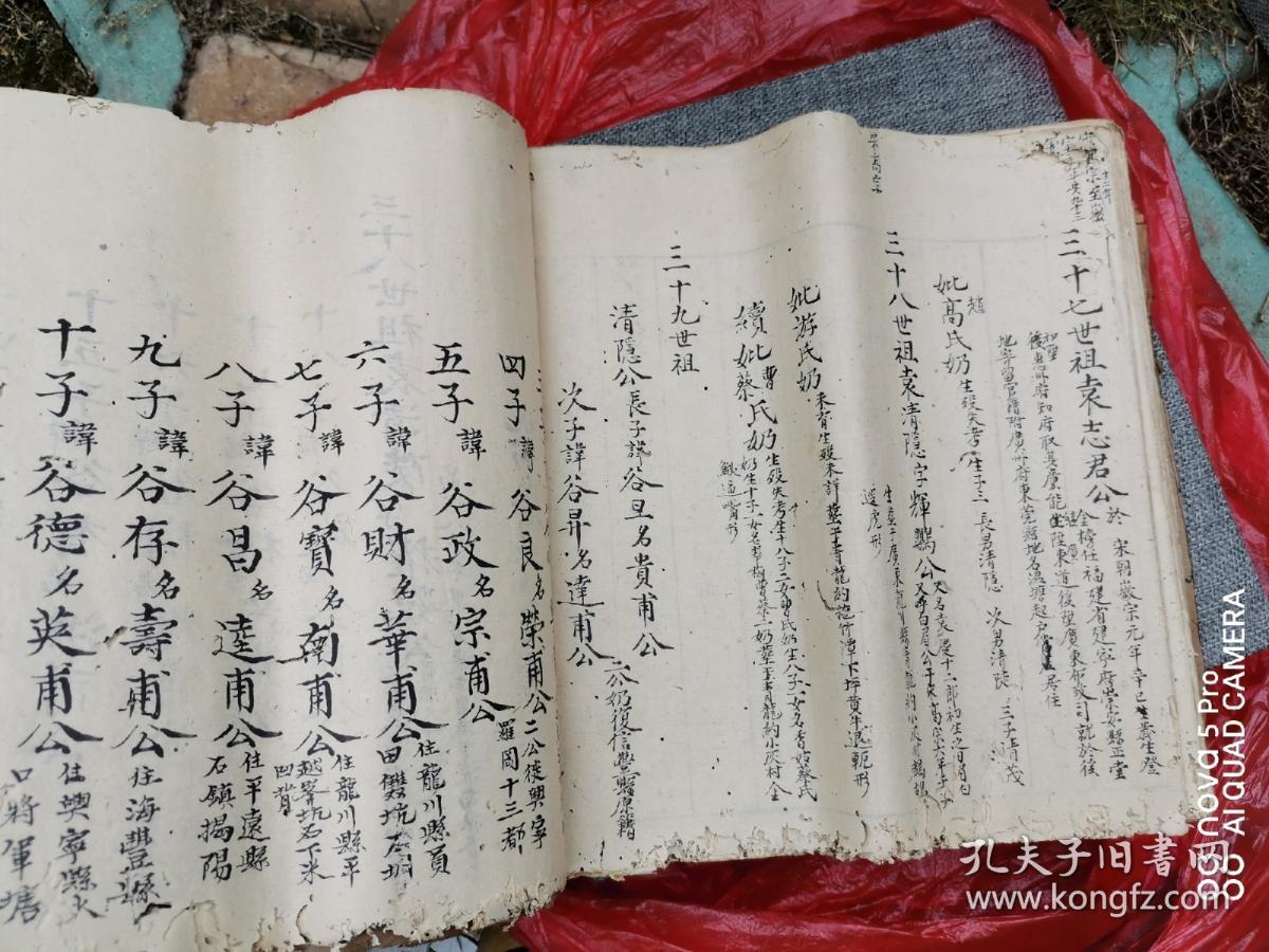 清代江西珍稀宗谱 家谱 收藏:嘉庆年手写本 袁氏族谱,韩愈序,始祖