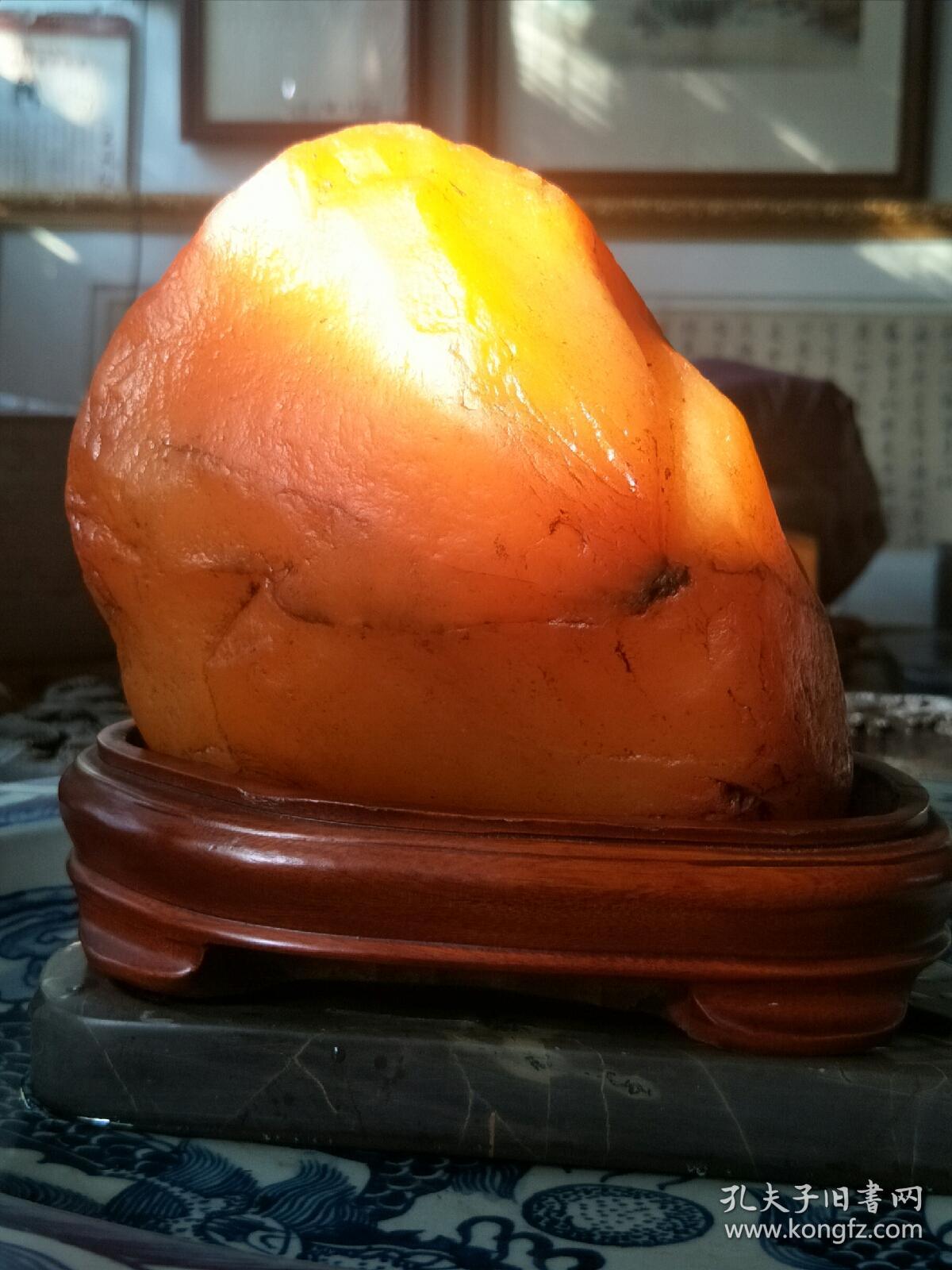 天然黄蜡石:自然天成!原石无任何雕饰!