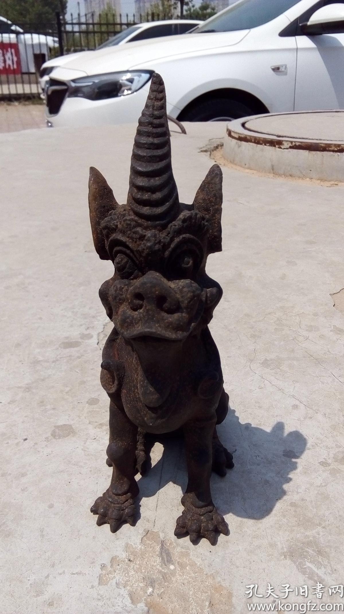 镇宅瑞兽铁朝天吼避火兽用来护法的瑞兽传说观音菩萨的坐骑就是朝天吼