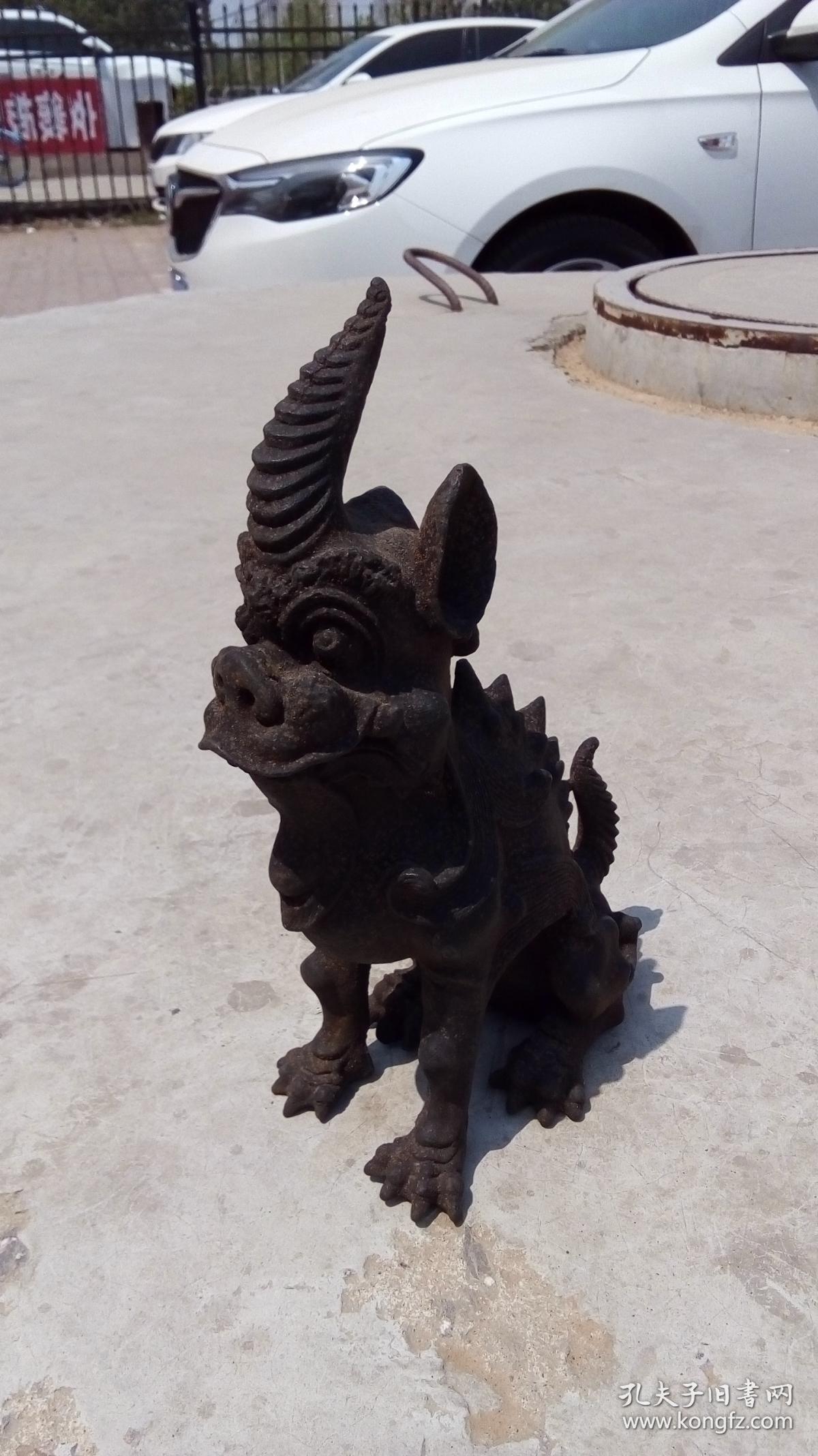 镇宅瑞兽铁朝天吼避火兽用来护法的瑞兽传说观音菩萨的坐骑就是朝天吼