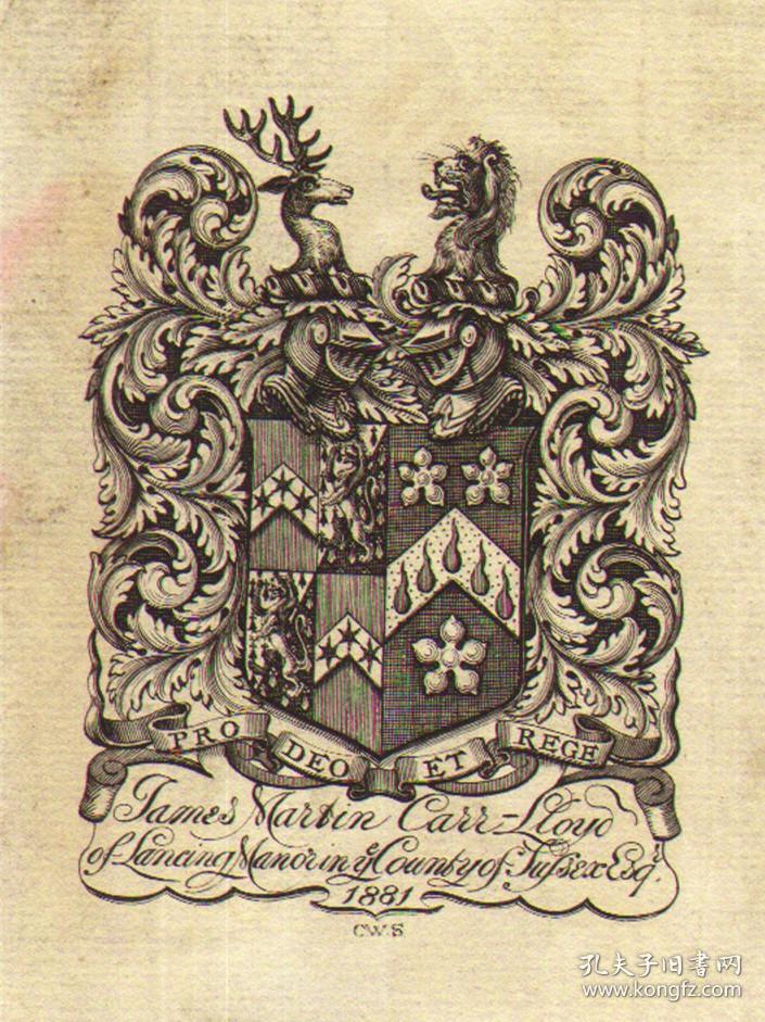 英国维多利亚时期藏书票大师--舍邦(c w sherborn)藏书票原作5