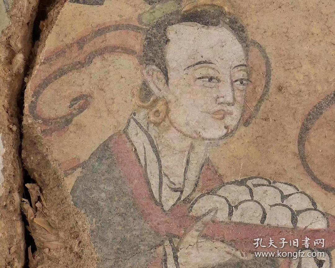 0219唐 敦煌壁画 人物朝贡图.纸本大小58.02*90.36厘米.宣纸原色仿真.