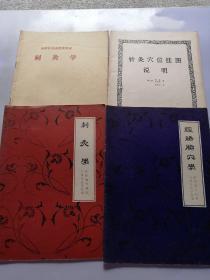 刺灸学+经络腧穴学+ 针灸穴位挂图说明+ 全国针灸函授班教材 刺灸学（4本合售）