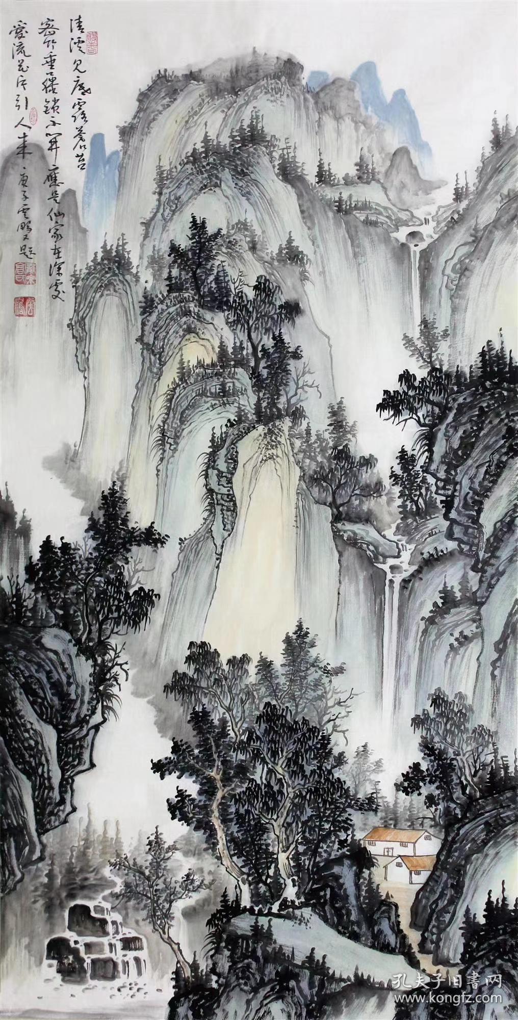 【卖家保真】画家高云鹏先生精品山水《富春山居》保真保手绘 真迹!题