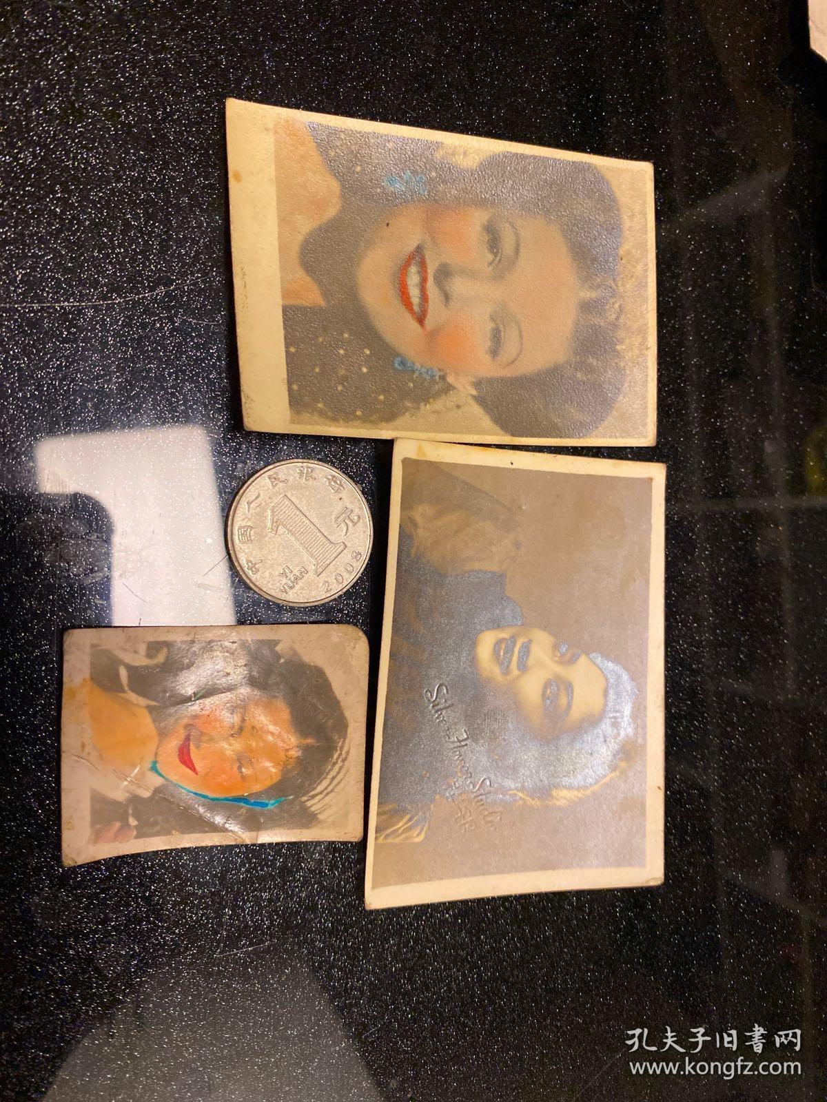 周曼华 杨绿润民国,三张照片合售