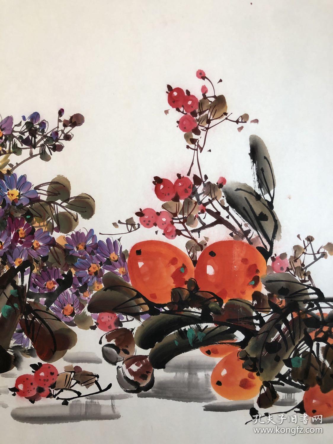 朝鲜人民艺术家吴永成精品花鸟画尺寸13769厘米朝鲜精品国画潜力股