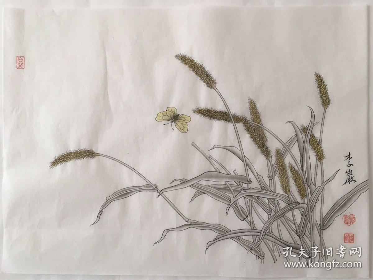 原创工笔狗尾巴草