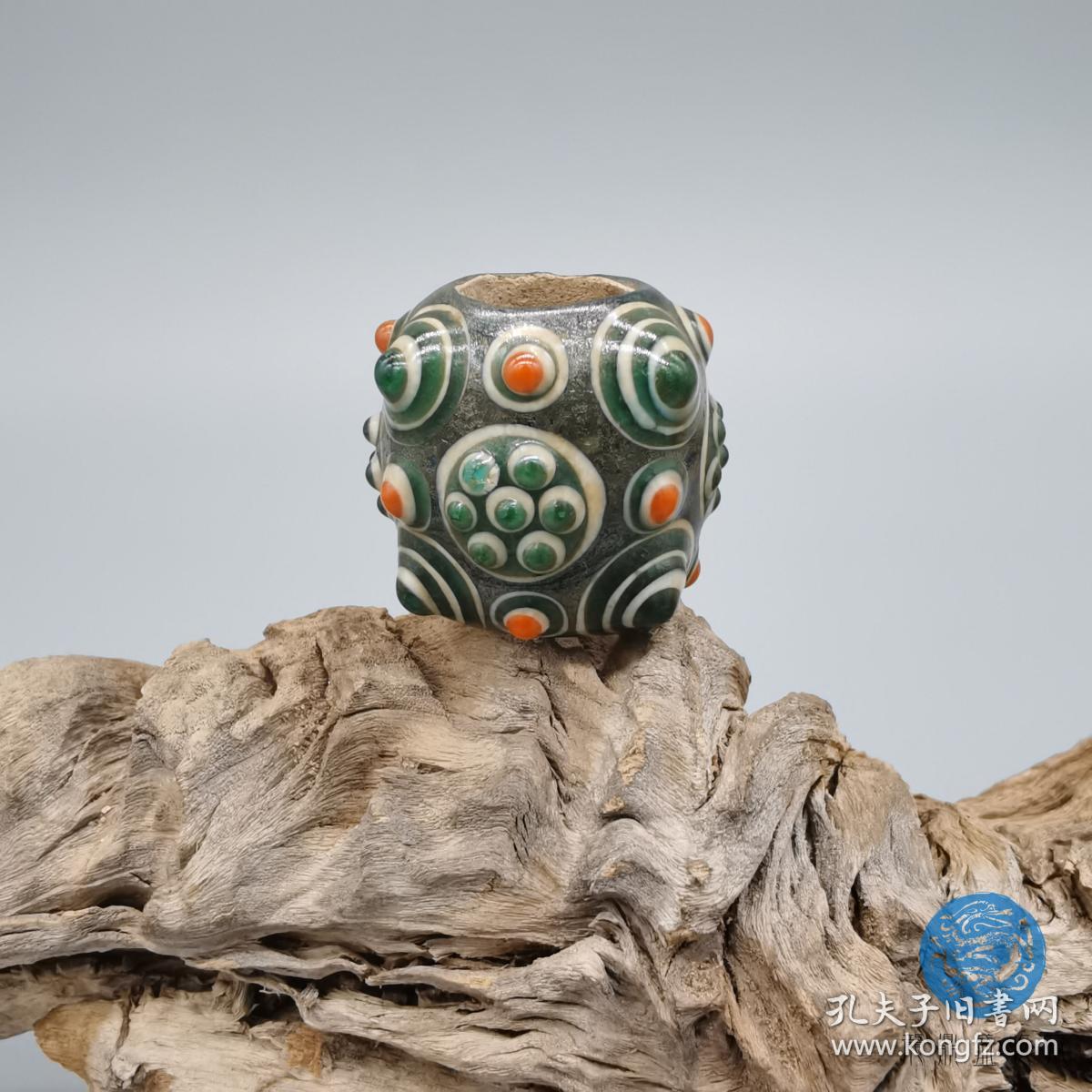 战汉琉璃老珠子色彩缤纷造型精巧工纹朴拙出土包浆保老保真古珠藏