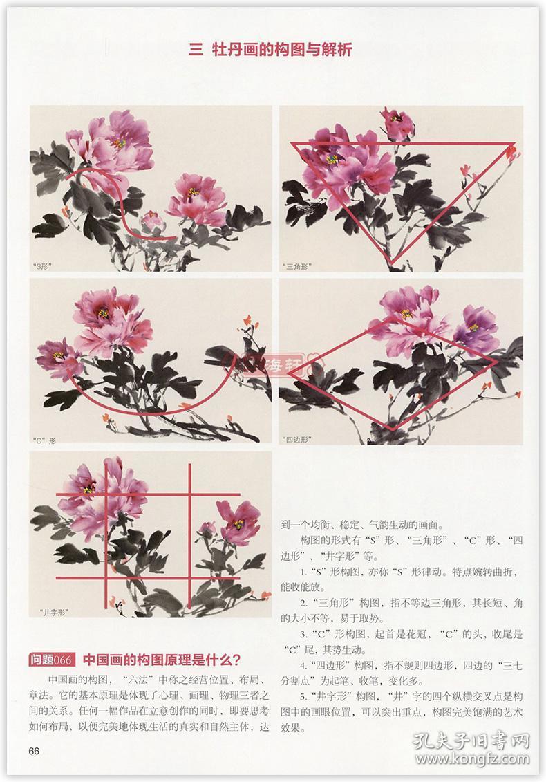 学海轩写意牡丹技法问答中国画技法丛书王宣明水墨画入门基础教程美术