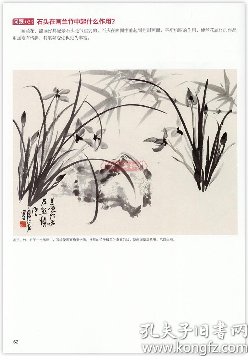 写意兰竹技法问答中国画技法丛书詹仁左水墨画入门基础教程美术书籍