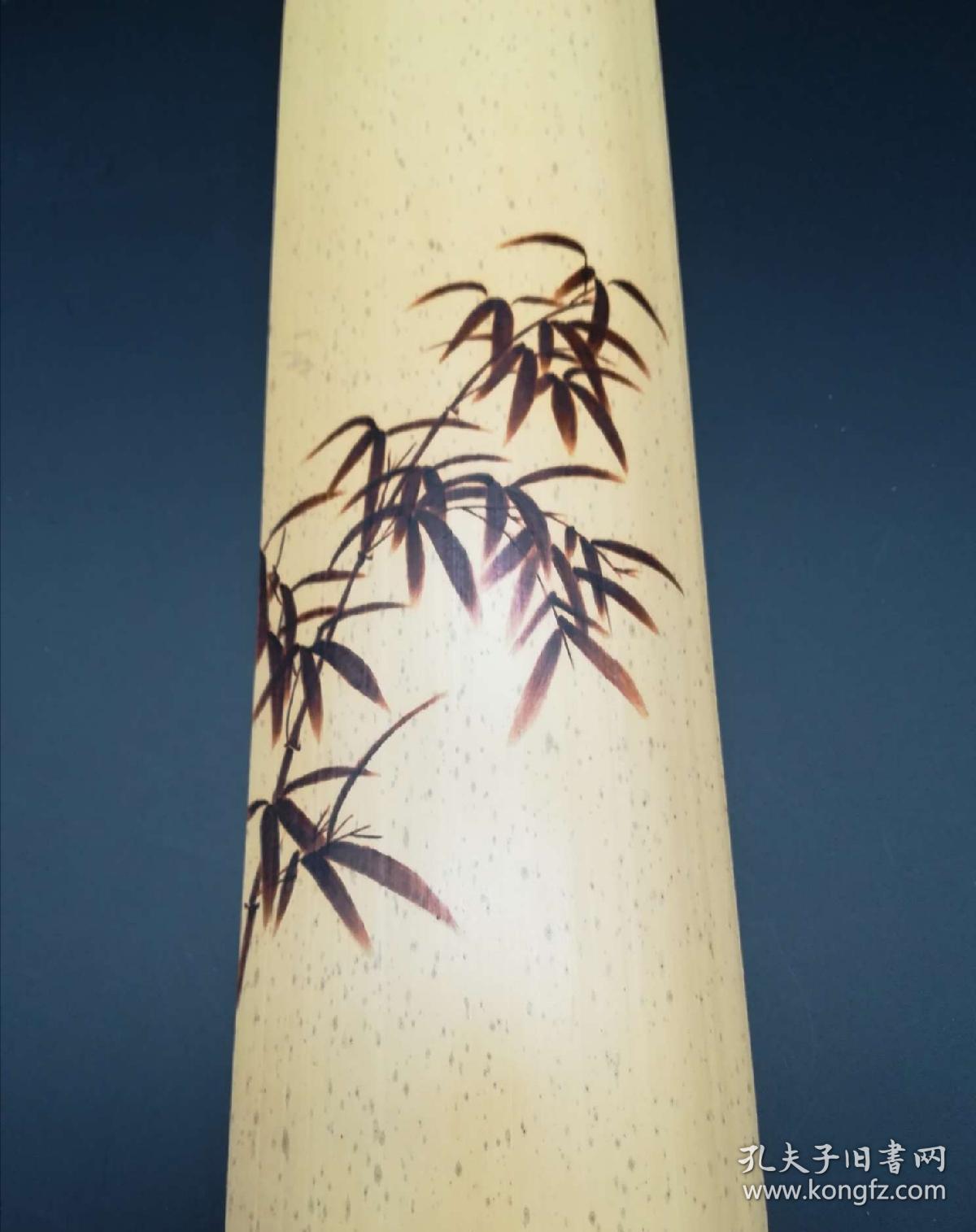 纯手工烙画竹臂搁摆件