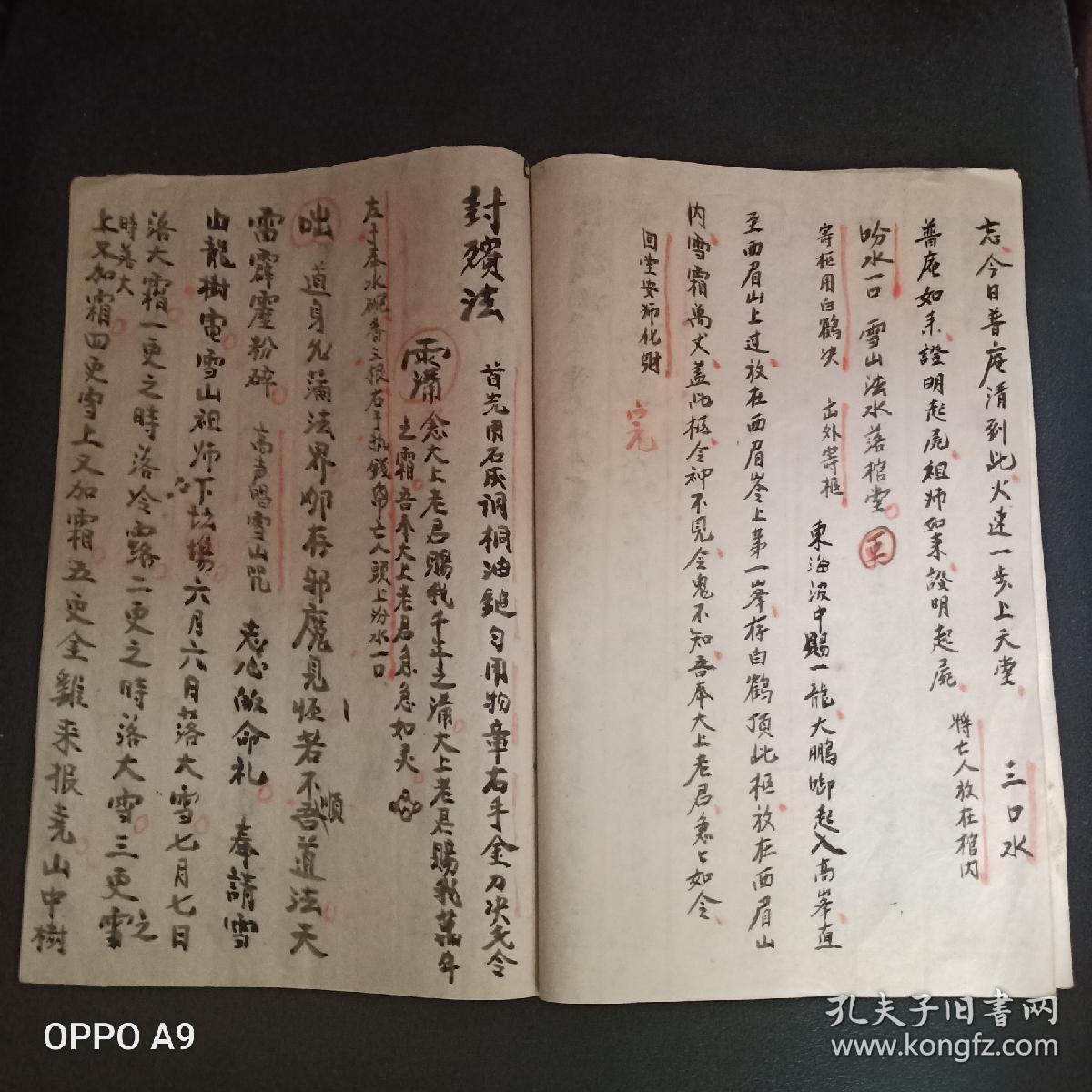 b11647湖南醴陵大平山今大屏山法脉普庵停柩法大开本19面