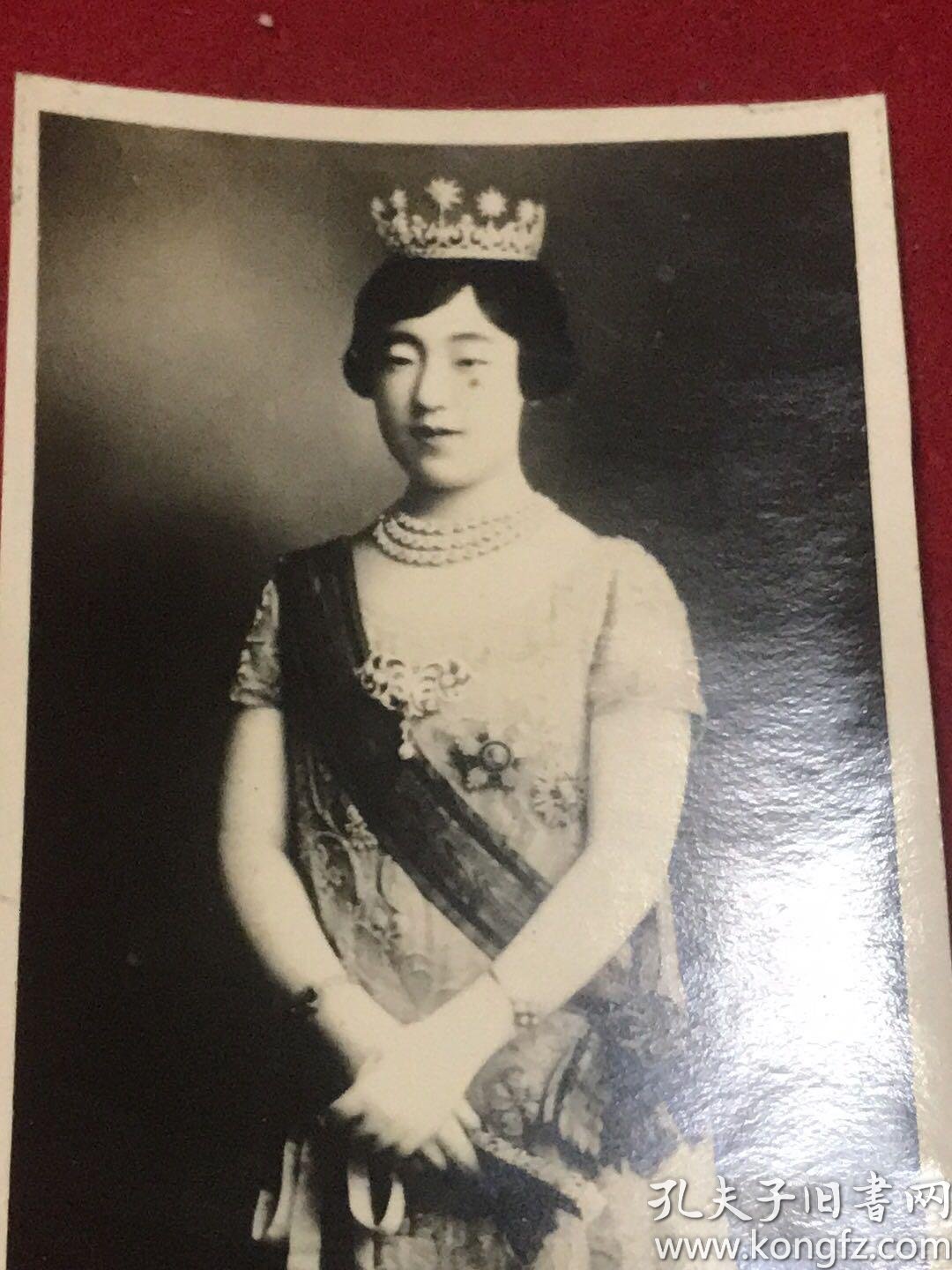 二战时期，日本昭和天皇皇后香淳皇后御照装像老照片2，十分罕见！难得 