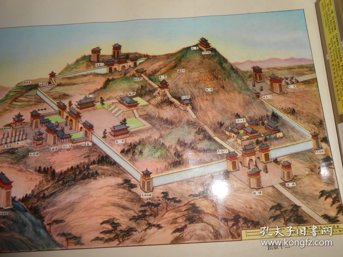 唐乾陵建筑分布示意图