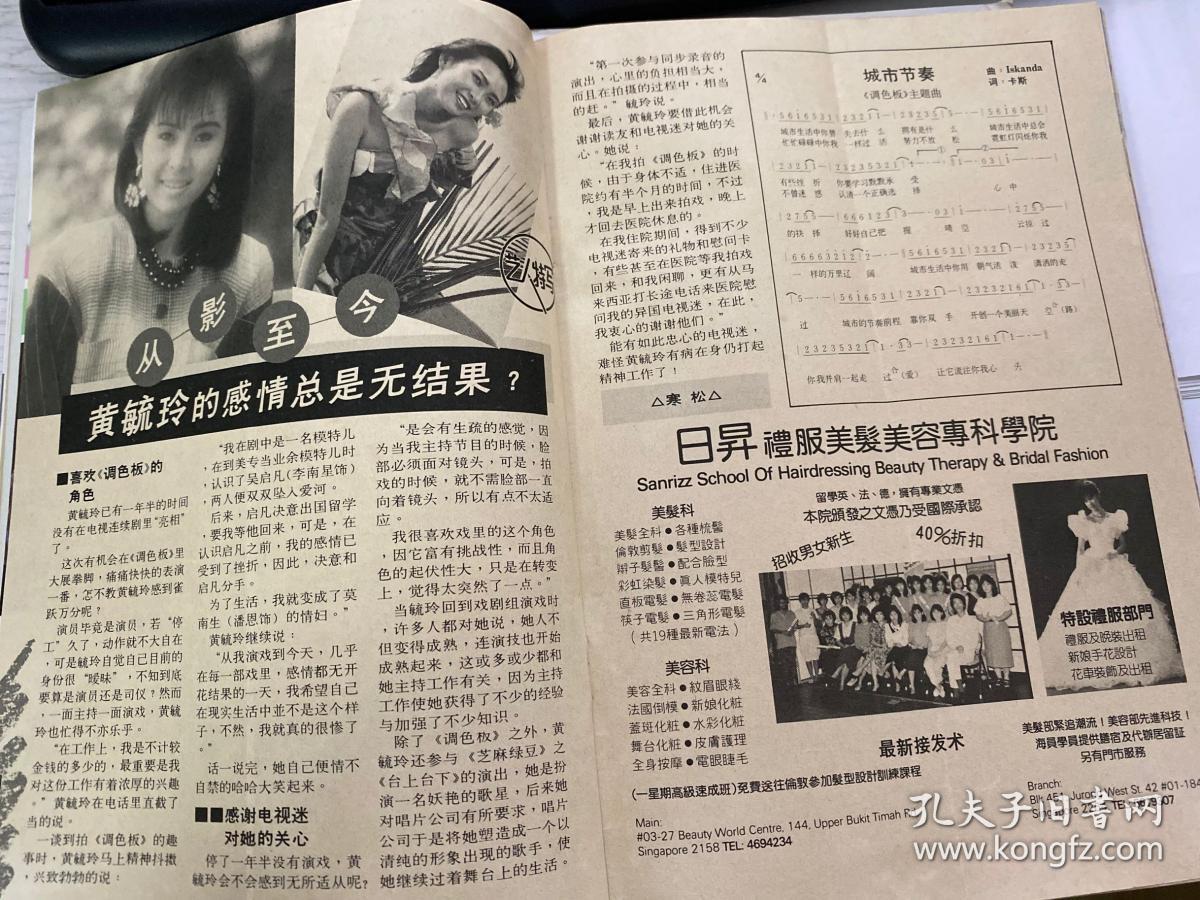 新加坡电视周刊327(代)李南星黄毓玲利智邓瑞霞林慧萍李律齐《调色板