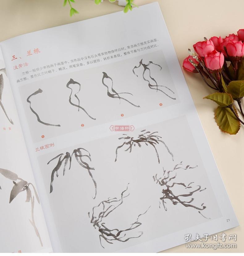 学海轩写意兰花中国写意画教程妙笔丹青系列墨点美术王忠民国画水墨画