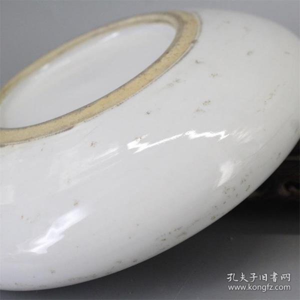 民国雷洪章粉彩松鹤水洗笔洗