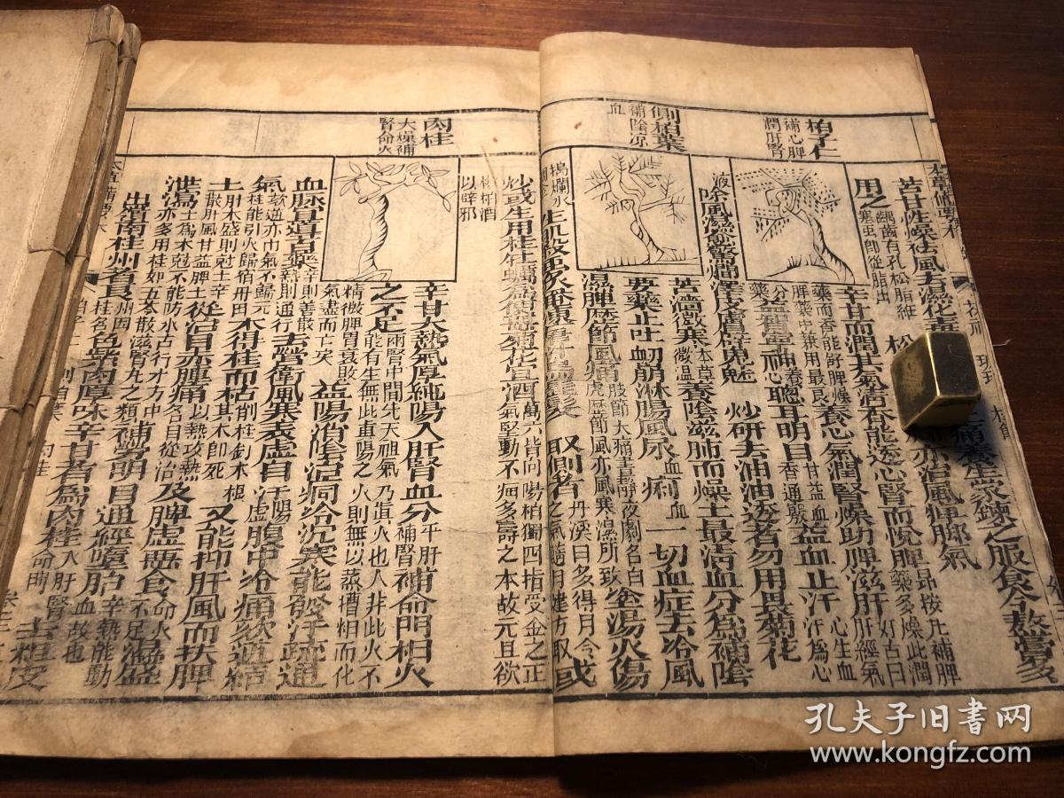 书籍原本古医书医书人体经络图《本草备要》医范范汪方书古代熬中药