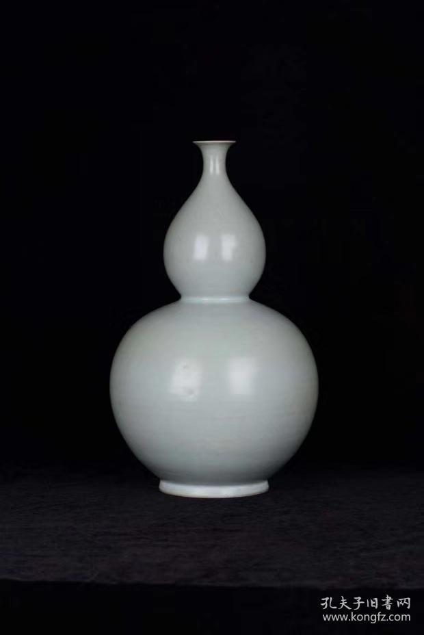 宋清凉寺天青色玛瑙釉汝窑葫芦瓶,古玩古董老货