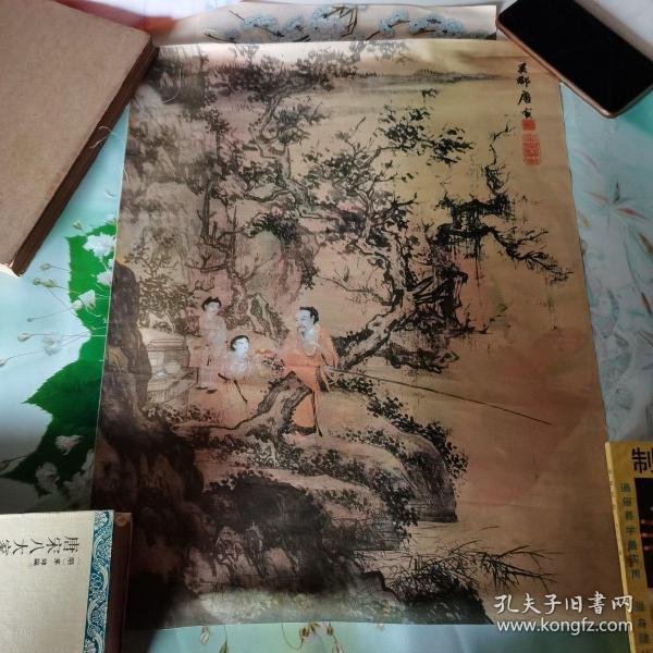 吴郡唐寅绘画六幅【布面/非原画】