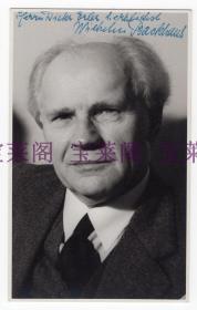 德国著名钢琴家”键盘狮王“巴克豪斯 Wilhelm Backhaus 1962年亲笔签名照 （签名两次）