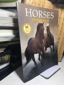 Horses Poster Book  60full-color posters(英语) 平装  马匹海报册 60全彩海报