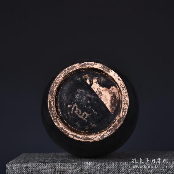 宋定窑官字款黑定绶带葫芦瓶2