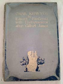potter23: limited《鲁拜集》1909年出版，全书采用高档japan vellum羊皮纸印制(透光可见纸张花纹），Gilbert James吉尔伯特·詹姆斯插图 Rubaiyat of Omar Khayyam